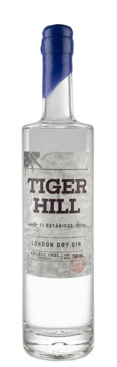 Bottle of Tiger Hill London Dry Gin, 750 ml, with wax seal